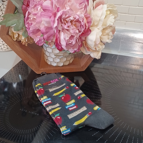 Hot Sox Teacher School Days Pattern Socks Gift *New With Tag - Picture 1 of 4